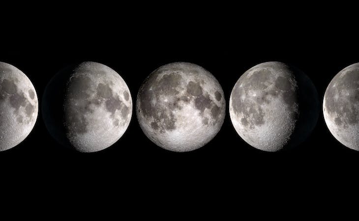 does full moon affect sleep - image of lunar phases