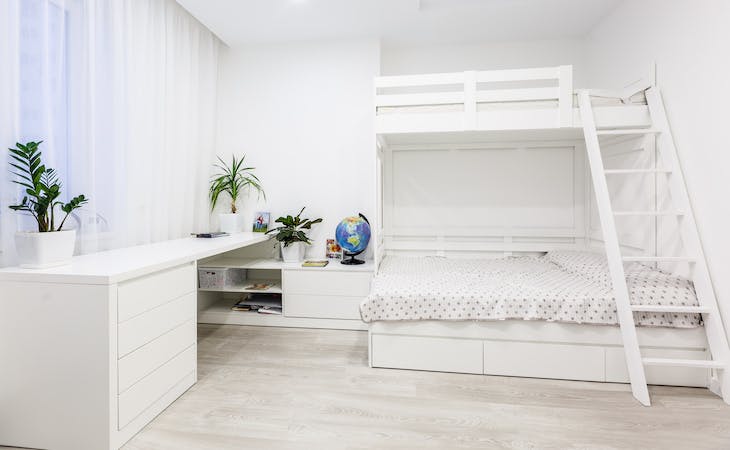 bunk bed inside child's bedroom