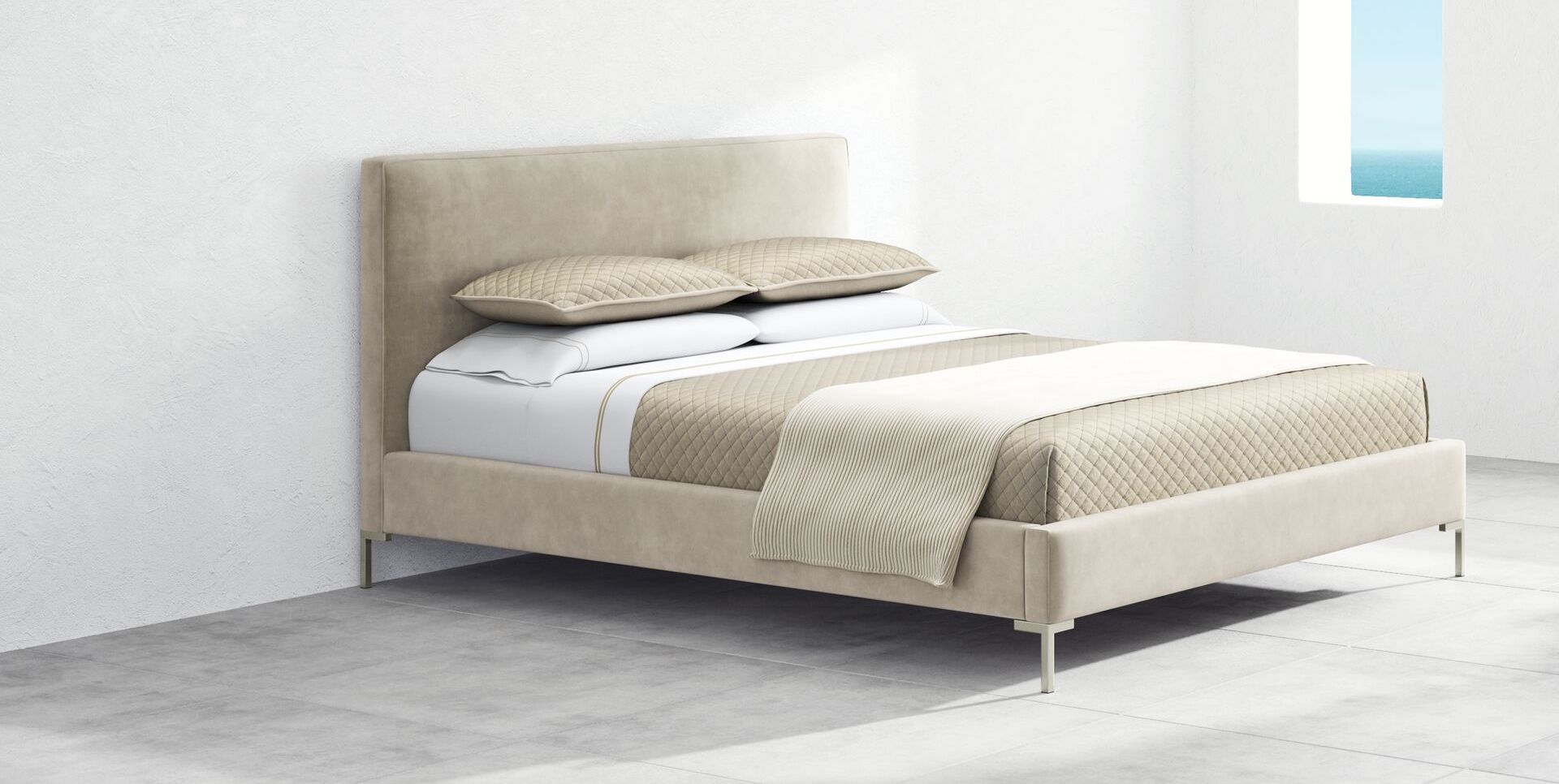 saatva santorini bed frame