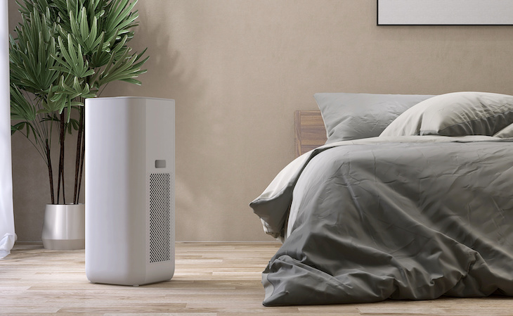 air purifier in bedroom