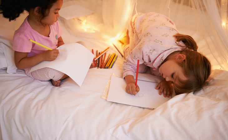 children at sleepover