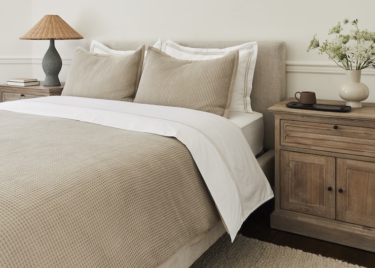 Saatva Waffle Knit Duvet Cover Set