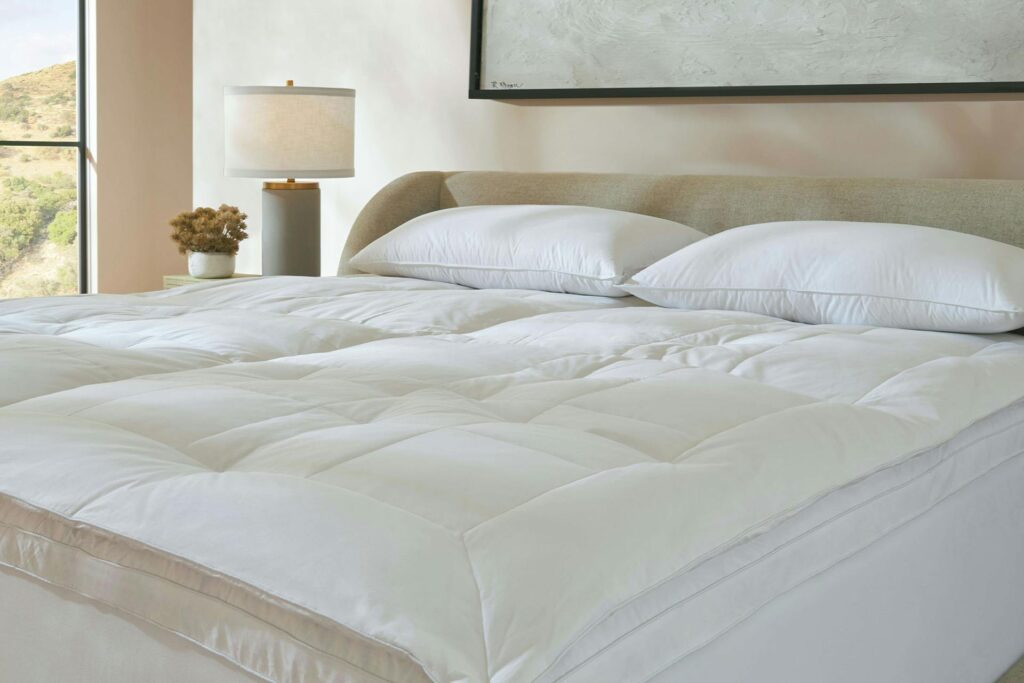 down topped featherbed mattress topper lifestyle