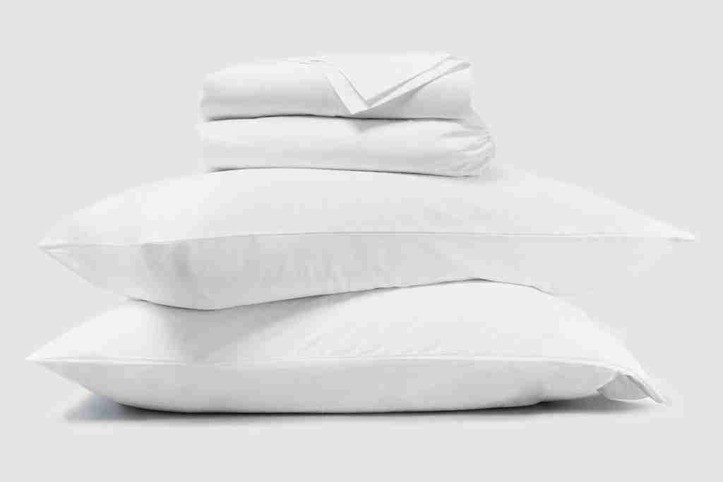sateen cotton sheet set silo white