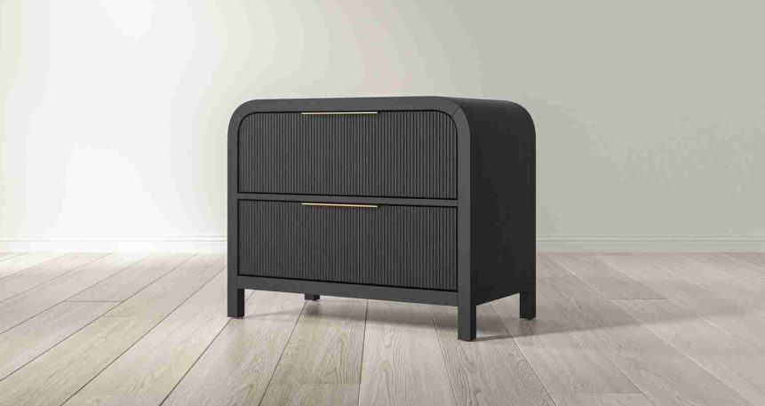 Studio Nightstands Arden 32 Black Oak Angle e1742328209833