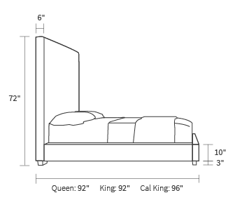 bed frame dimensions from the side