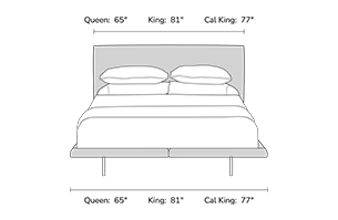 bed frame dimensions from the front