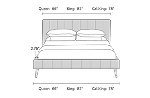 bed frame dimensions from the front