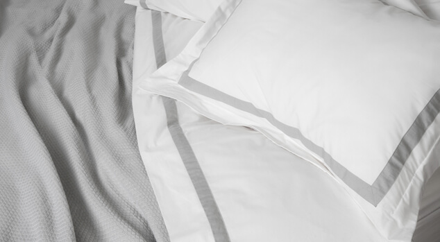 Banded Percale Duvet Set