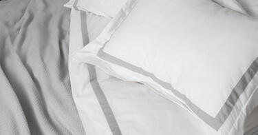 Banded Percale Duvet Set