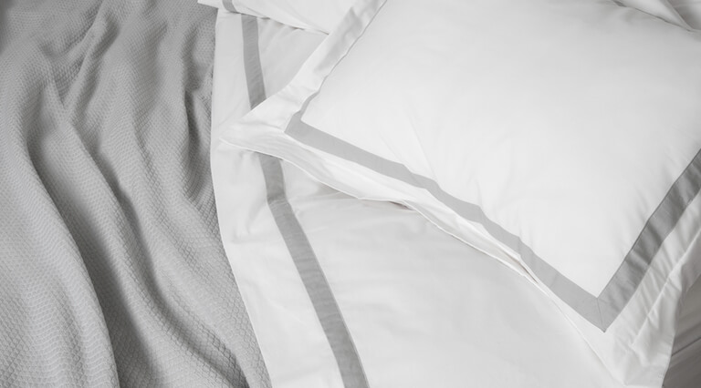 Banded Percale Duvet Set