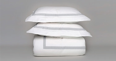 Banded Percale Duvet Set