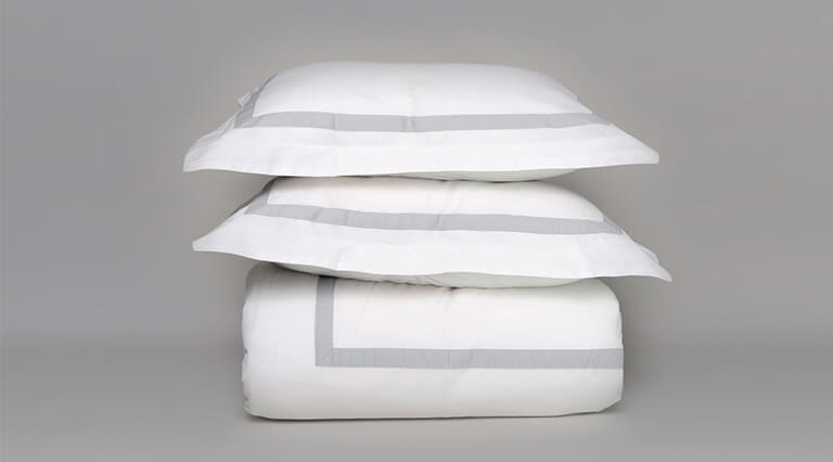 Banded Percale Duvet Set