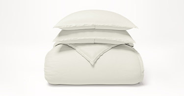 Organic Percale Duvet Cover Set Stacked View